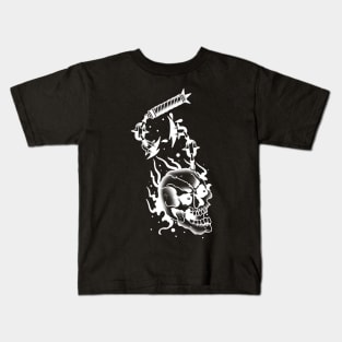 Gothic Skull Flail Chain Mace Kids T-Shirt